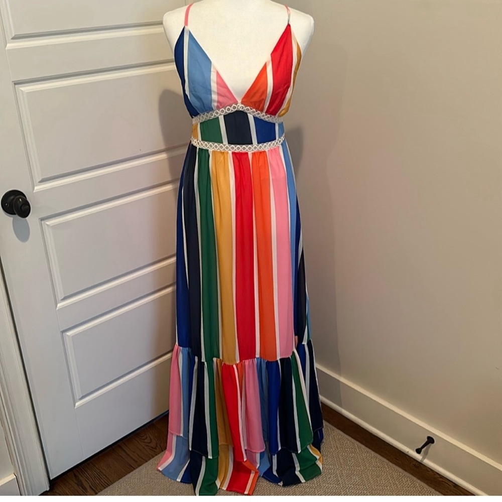 Showstopper crotchet dress - rainbow colors and never been worn